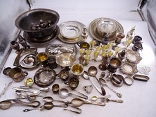 Antique Sterling Silver Scrap Bowl Flatware Salt Pepper Collection 3,565 grams