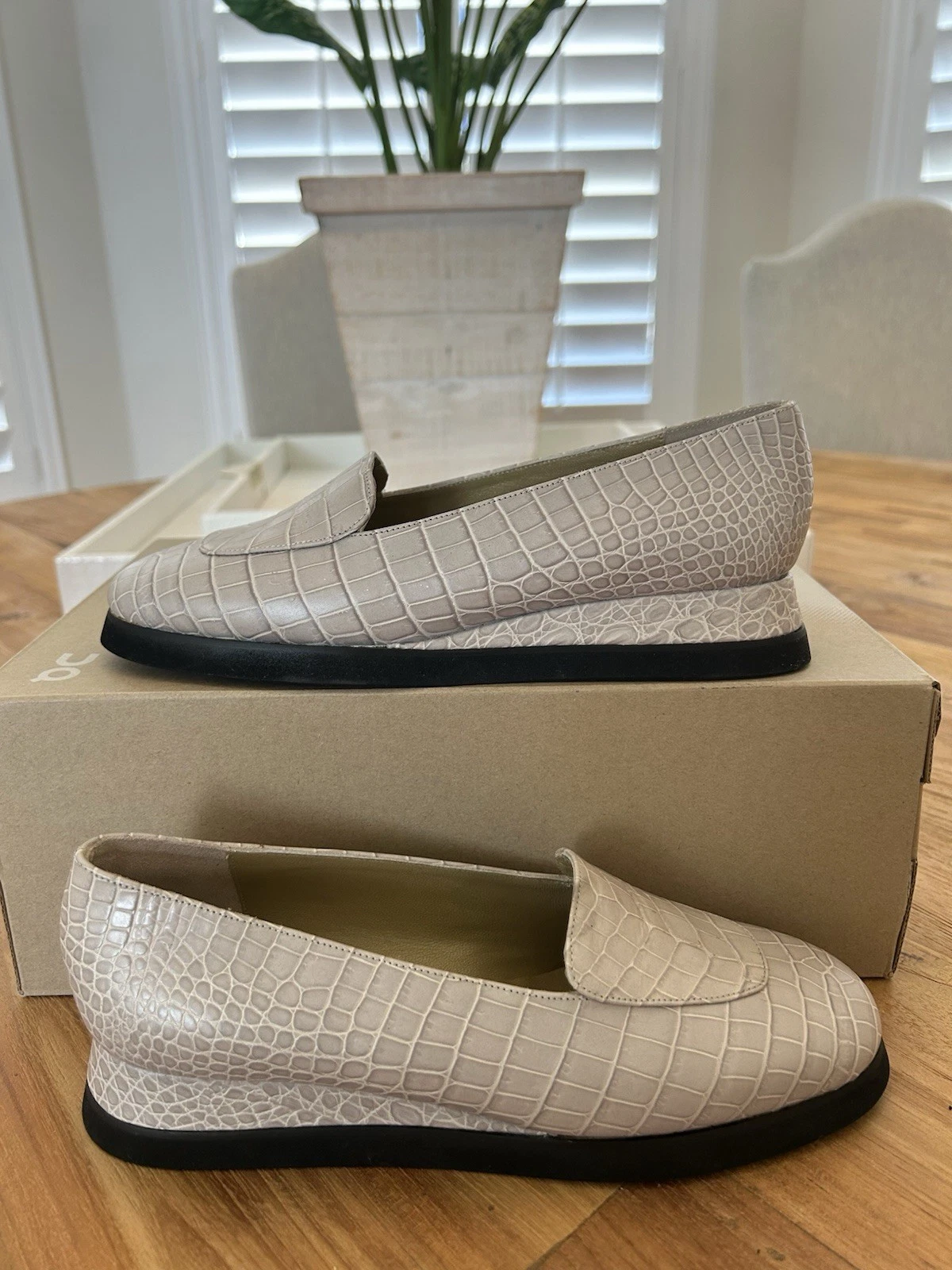 SAINT LAURENT (YSL) Mocassino donna Yves Saint Laurent in pelle di coccodrillo bianco taglia 7 (37) vintage raro!