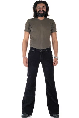 Comycom Herren Cord Bootcut Hose schwarz - Bild 1 von 4