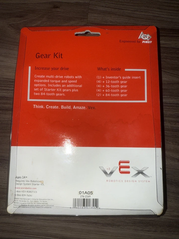 Brand New, Sealed VEX Robotics Gear Kit, 276-2169. - Image 2 of 2