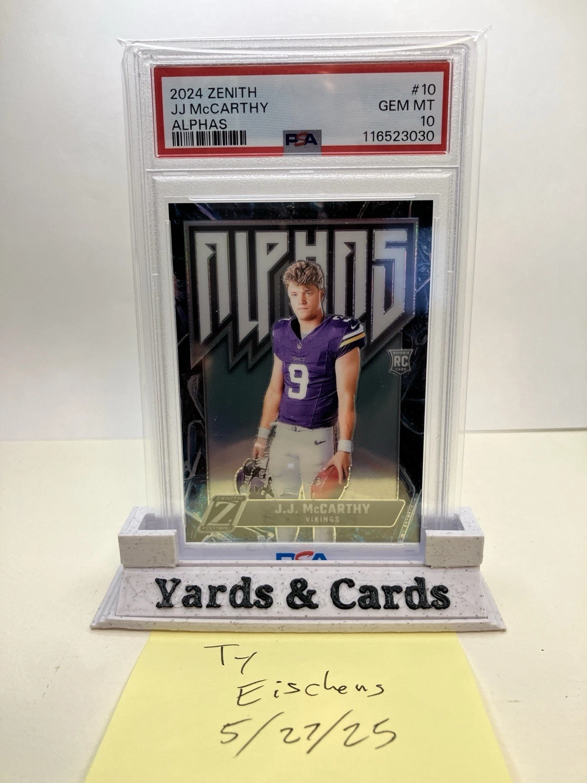 JJ McCarthy Panini Zenith Alphas #10 Base