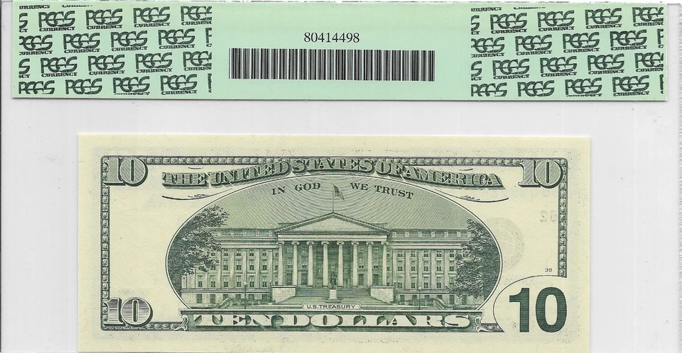 1999 $10 NEW YORK * STAR * ⭐️ FRN. PCGS SUPERB GEM New 67 PPQ Banknote. - Image 3 of 3