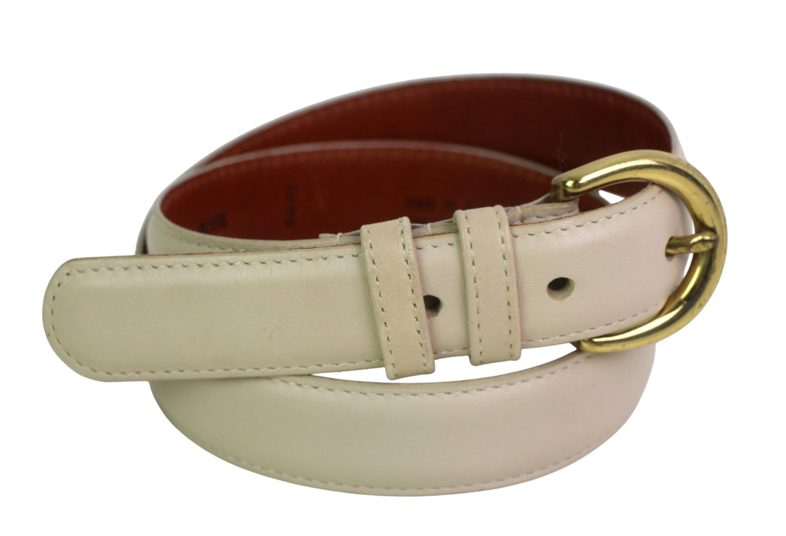 Coach BEIGE BONE REAL LEATHER 1"Wd DRESS CASUAL CLASSIC WOMEN'S BELT Sz M (A91 thumbnail 5