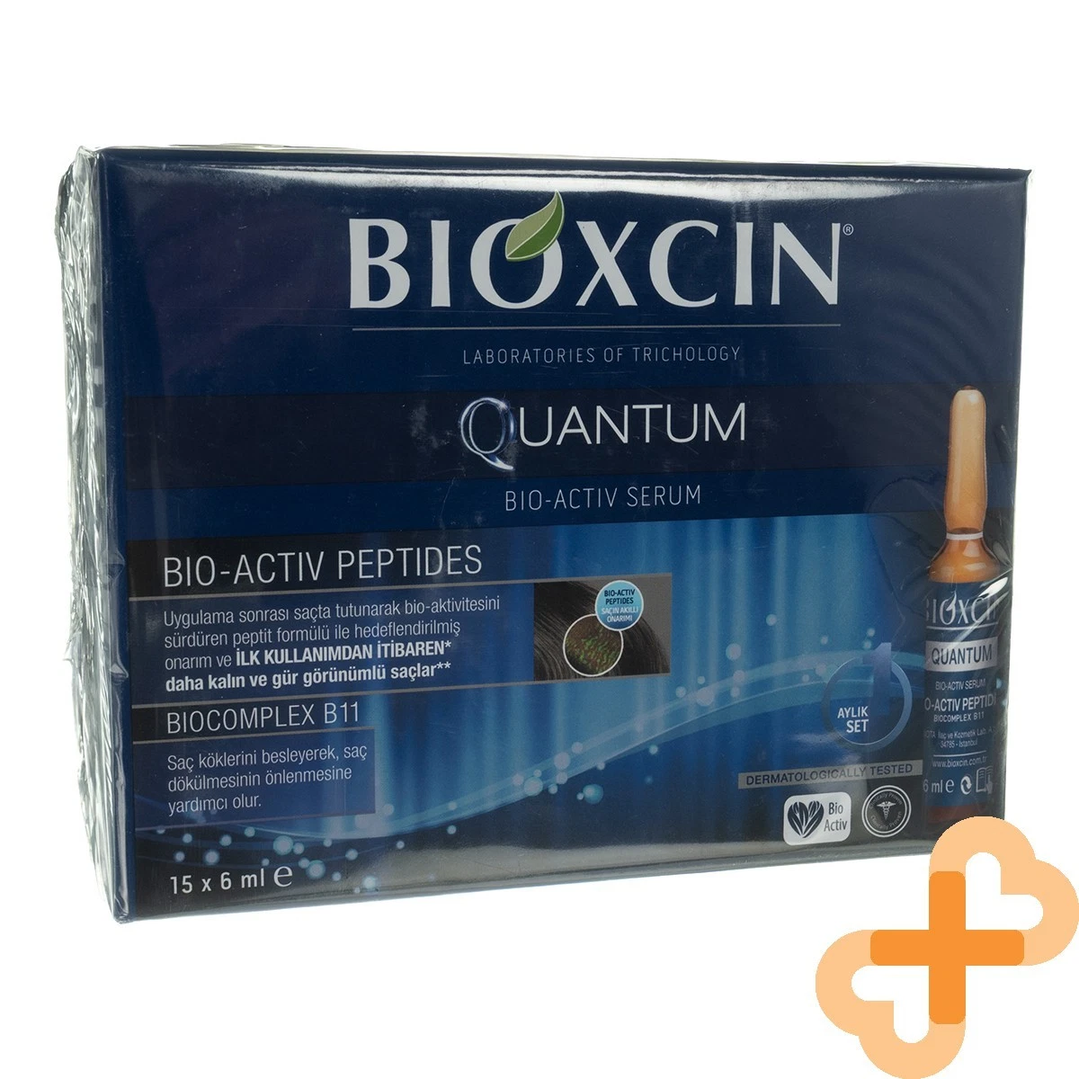 BIOXCIN QUANTUM Hair Thickening Serum With Peptides & Biocomplex B11 15 x 6 ml