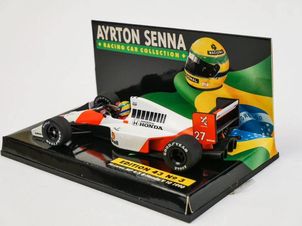 AYRTON SENNA 1:43 McLaren MP4/5 B 1990 Minichamps Edition 43 n3 World Champion - Immagine 3 di 4