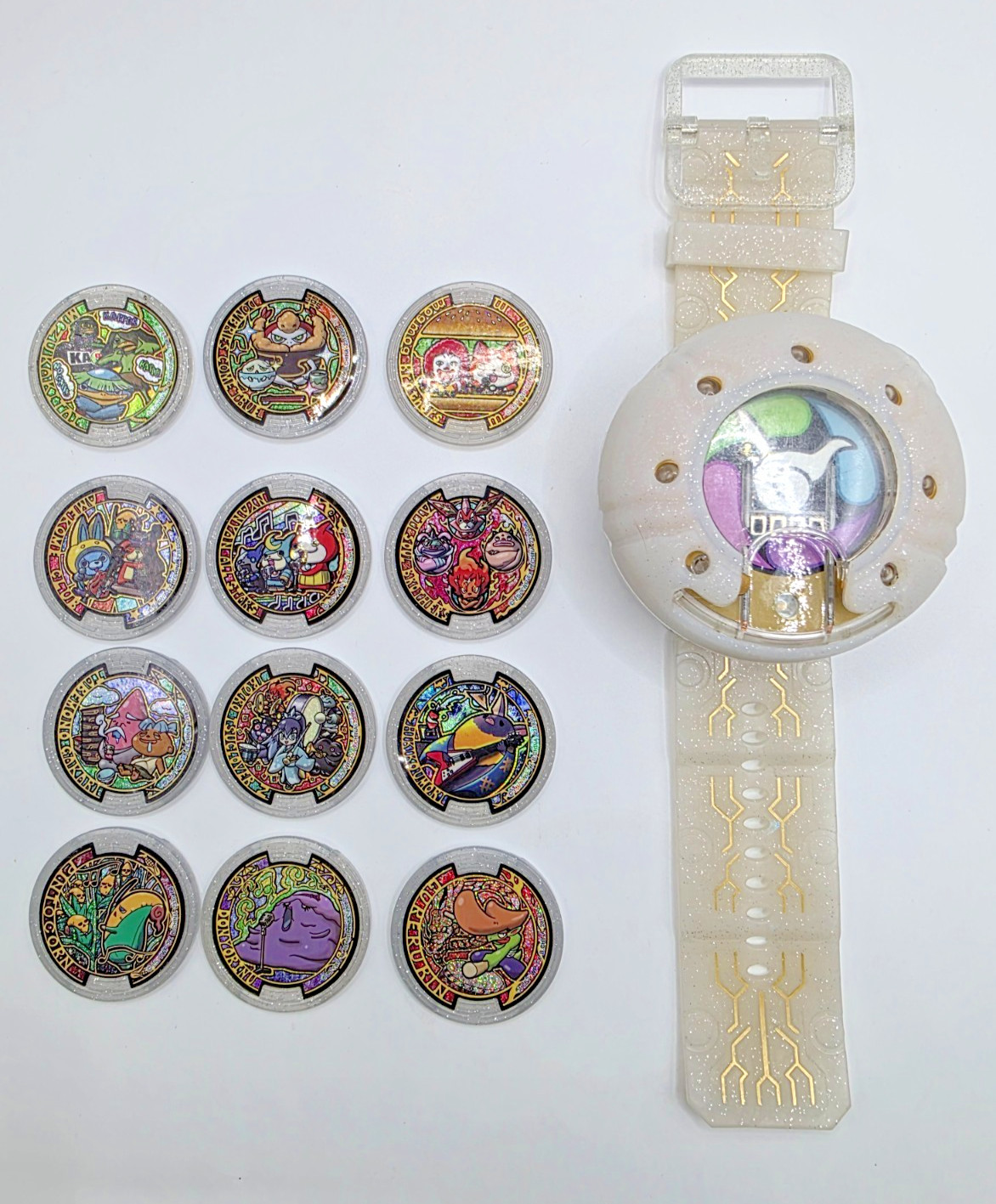 Reloj Bandai DX Yo-kai Dream Ver.5 Crystal Treasure + 12 medallas probadas
