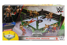 WWE WrestleMania Bloodline Ring (34x34cm) + The Rock + Roman Reigns Mattel 2025