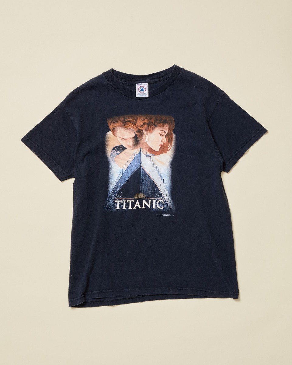 Vintage 1998 Titanic T-Shirt Movie Promo U.S. Size XS Black 