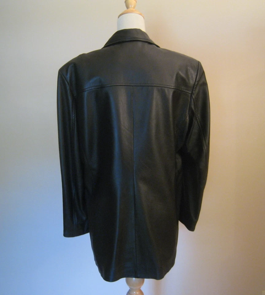 Vintage Michael Hoban North Beach Women's Black Leather Jacket sz 12 - Image 2 of 4