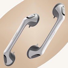 Ablecare 16 inch Shower Grab Bar-Bathroom Safety Grip Handle for Elderly, 2 Pack