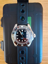 Steeldive Automatic 1000m Diver 45.5 Black Dial/Bezel Rubber Strap Box Papers