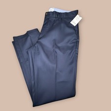 Amazon Essentials Dress Pants 36x32 Navy Slim Fit Stretch Flat Front NWT