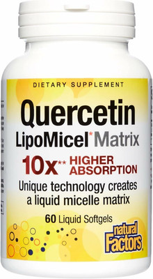 Natural Factors Quercetin Lipomicel Matrix Enhanced Absorption 60 Capsules