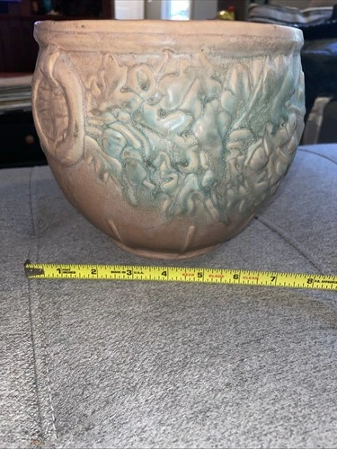 McCoy 1930s Vintage Art Pottery Leaves Berries Large Jardiniere