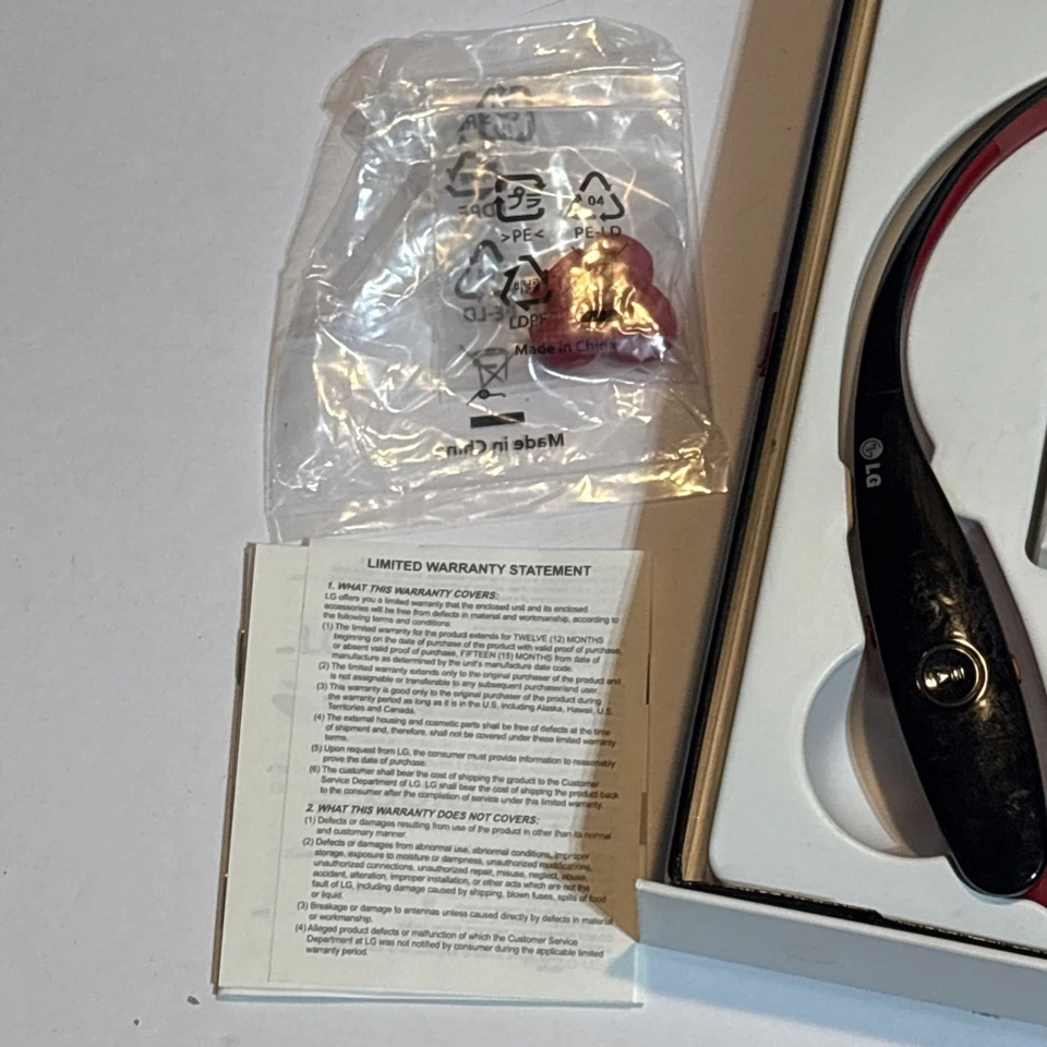 LG Tone Infinim HBS-900 Bluetooth Wireless Stereo Headset Black Harman Kardon - Image 4 of 4