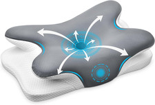 Cervical Neck Pillow, Ergonomic Memory Foam Pillows for Neck Pain Relief with...