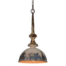 Farmhouse Iron Pendant Funnel Dome Country Light Fixture