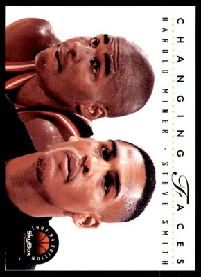 1993-94 SkyBox Basketball Card Harold Miner/Steve Smith Miami Heat #305