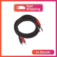 Pig Hog PD-R1406 Dual RCA Male to Dual 1/4" Mono Male Cable, 6 Feet