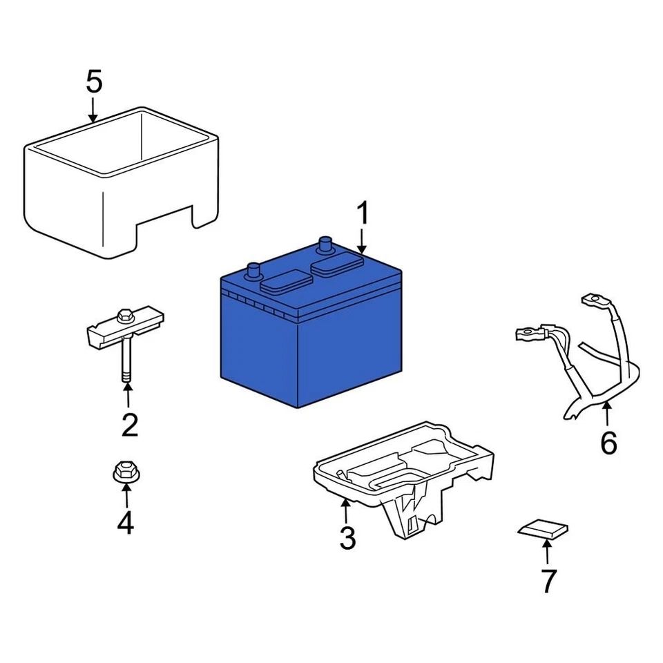 For Dodge Grand Caravan 1996-2010 Dodge BB34F101AA Vehicle Battery Foto 2 de 4