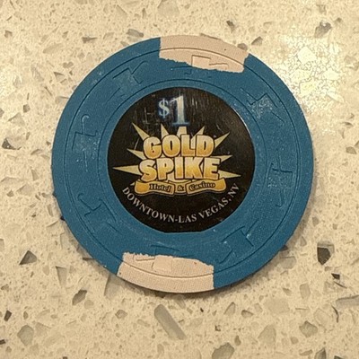 Gold Spike Casino Downtown Las Vegas Nevada NV $1 Chip H&C LCV/SCV 2009
