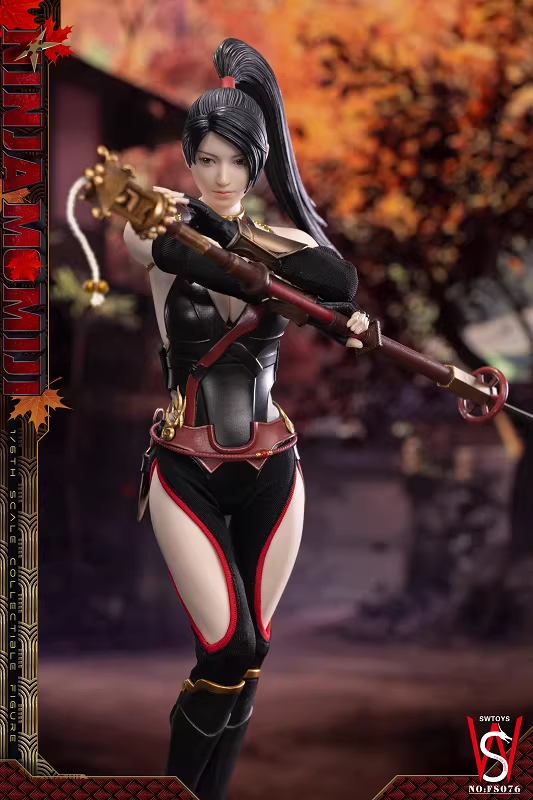 SWTOYS 1/6 忍者 モミジ ブラック版 FS076  未開封新品 NEW SWTOYS FS076 1/6 Dead or Alive Ninja Momiji Action Figure