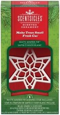 Scented Star Christmas Ornaments White Winter Fir