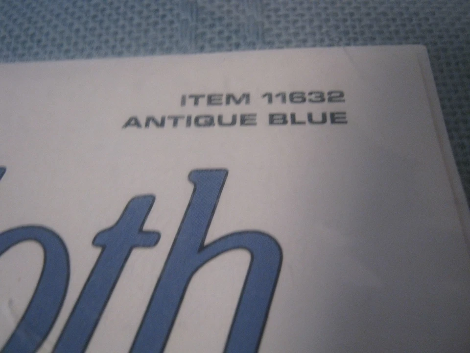 Leisure Arts Anne Cloth Afghan 18 Count Antique Blue 1-1/4 Yard X 58 NEW - Image 2 of 3