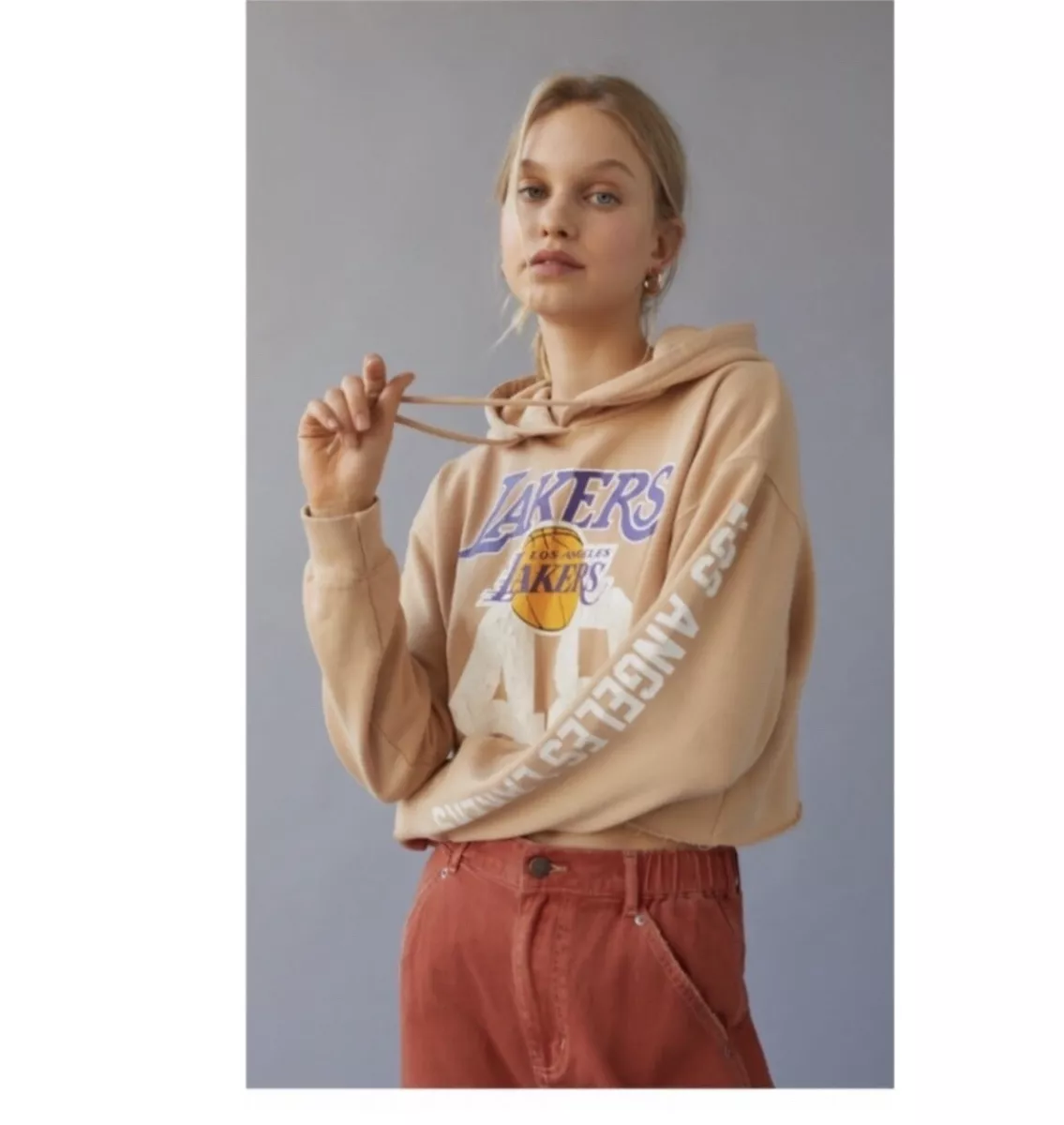 Lakers crop top top hoodie