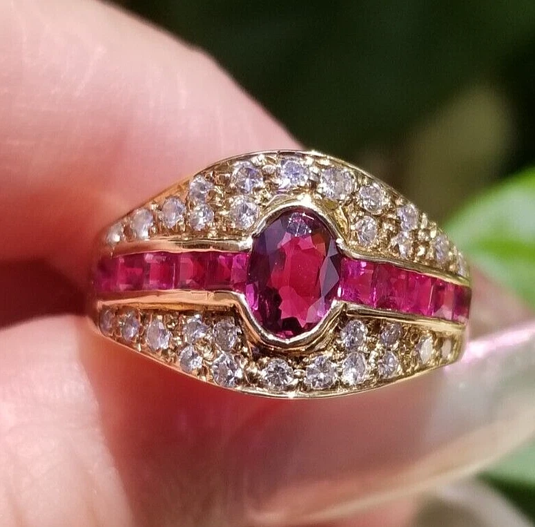 Ruby pave sales ring