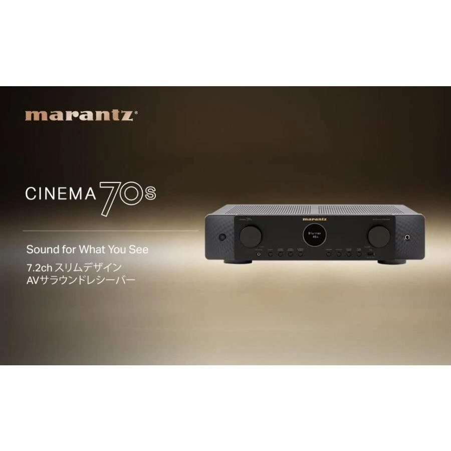 Marantz Cinema 70s 7.2Ch Slim AV Receiver, Black,  From Japan - Image 3 of 4