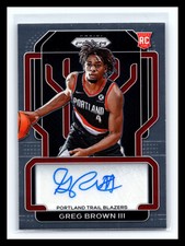 🏀 GREG BROWN 2021-22 PRIZM ROOKIE SIGNATURES AUTO RC # RS-GBR