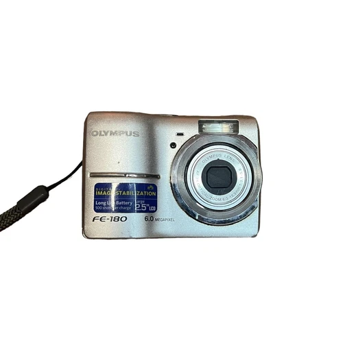 Olympus Point And Shoot FE-180 Silver Digital Camera Collectible Not Tested