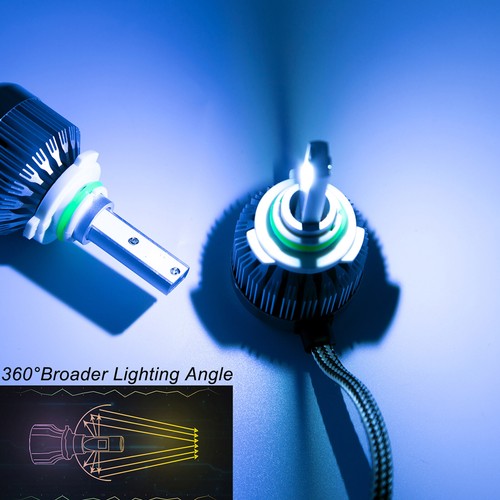 Ice Blue H11 H8 LED Headlight Conversion Kit Low Beam Bulbs Super Bright 6000LM - Picture 9 of 11