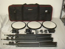 3 PACK VILTROX VL500T ROUND LED PHOTO STUDIO VIDEO LIGHT KIT 10" BICOLOR 2000LM