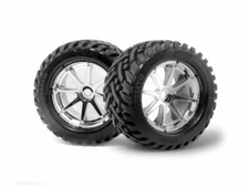 HPI Racing - Mounted Goliath Tire, 178X97mm, on Blast Wheel, Chrome, Savage X