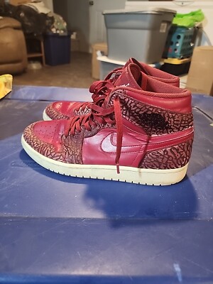 Size 9.5 - Jordan 1 Retro High Red Elephant 839115-600 | eBay