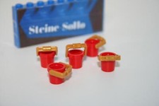 Lego (c) 5x Secchio con Manico - Vaso - 95343 95344 - Rosso - Red - Accessori Personaggi