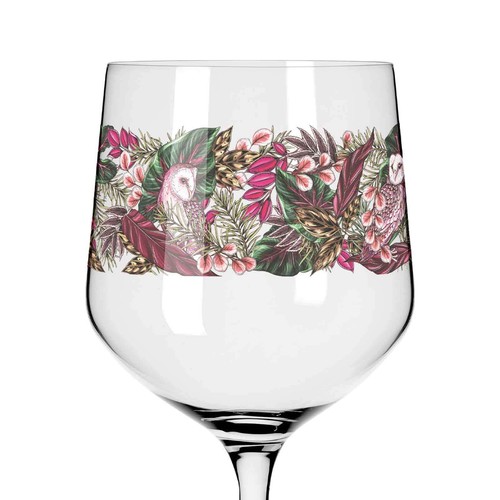 Set 2 bicchieri gin fauna ombra Ritzenhoff gufo leopardo vetro cristallo - Foto 6 di 7