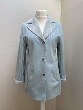 Vintage 80s Faux Shearling Coat 10 Blue