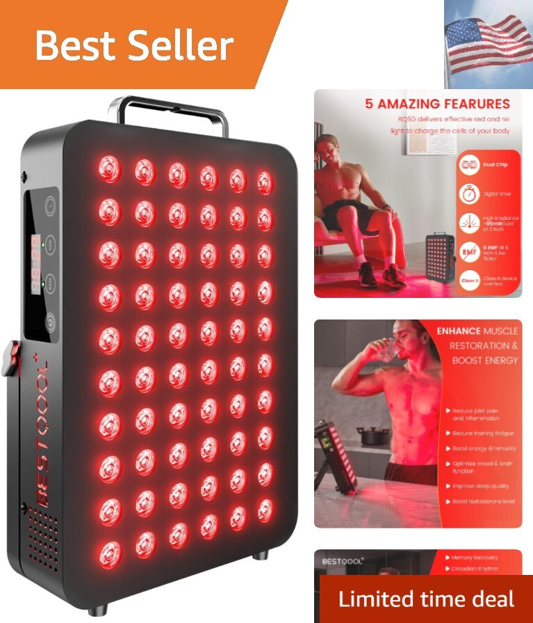 Red Light Therapy, Dual Chip Clinical Grade LED Device with Near-Infrared Lig...
