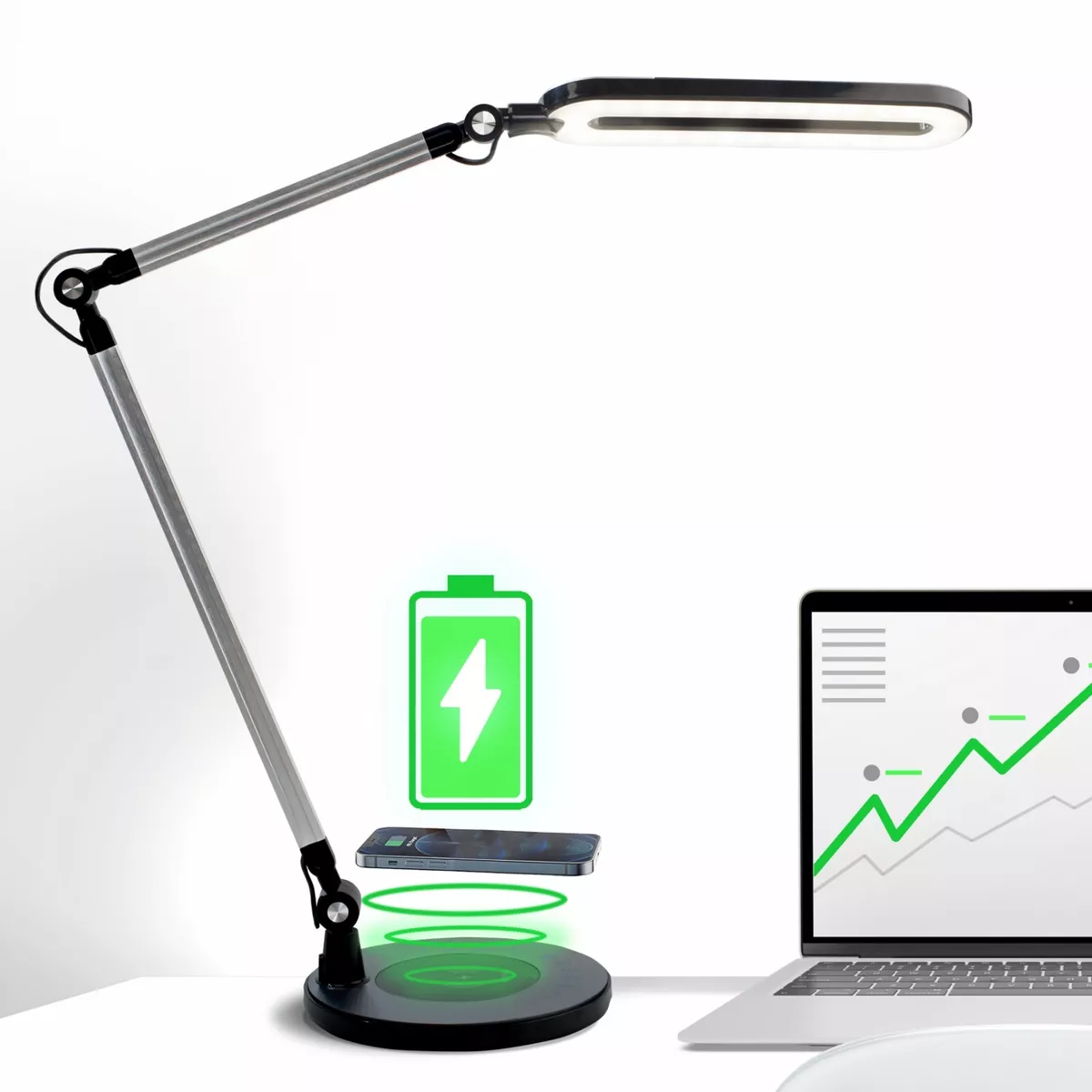 OTUS LED Desk Lamp Wireless Charger 10W Architect Lamp for Home