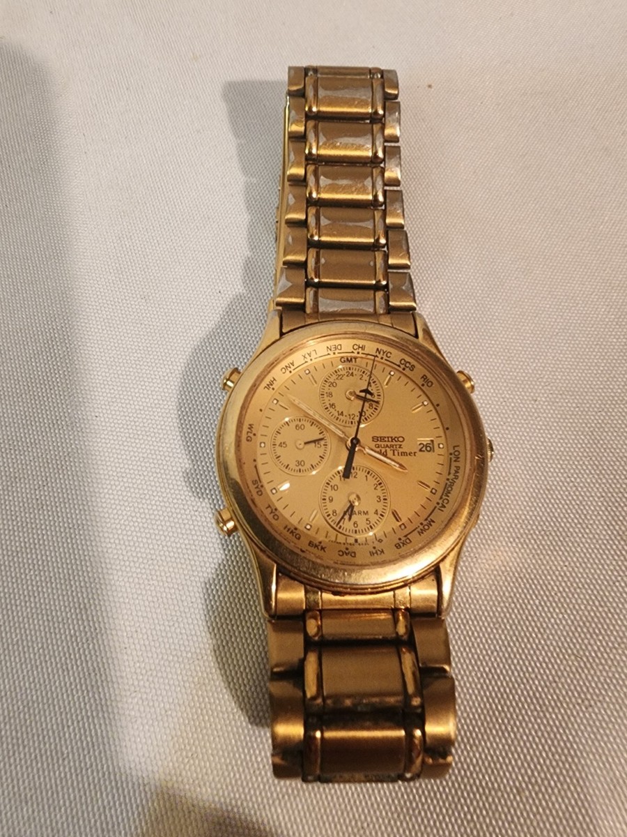 Vintage Seiko World Timer 5T52-6A29 some wear | eBay Vintage Seiko World Timer 5T52-6A29 some wear | eBay