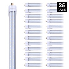 T8/T10/T12 8FT LED Tube Light, Single Pin FA8 8Feet LED Bulbs V Shape Shop Light