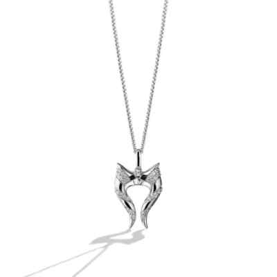 Star Wars Ahsoka Tano Necklace 14K White Gold Plated Simulated Diamond Gift