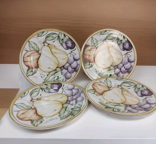 American Atelier Pompeji Obst Salat Teller 4er Set 8" 1/4 Steinzeug - Bild 12 von 13