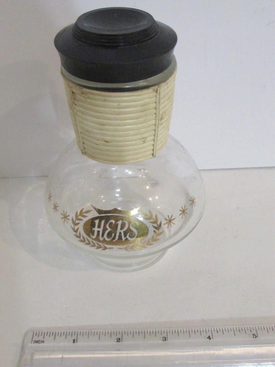 Vintage McKee HERS Hottle Glasbake Thermal Glass Bottle wLid # 4