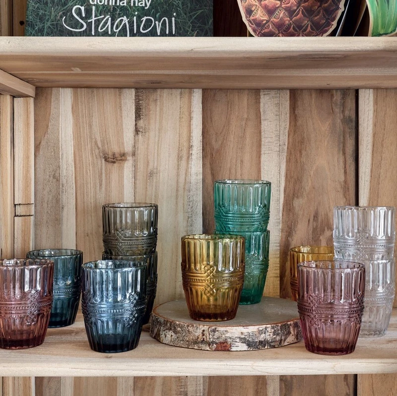 Bicchieri Acqua Servizio Set per 6 Persone TOGNANA Tavola Pranzo Colorati Sicily, fotografia 4 di 10