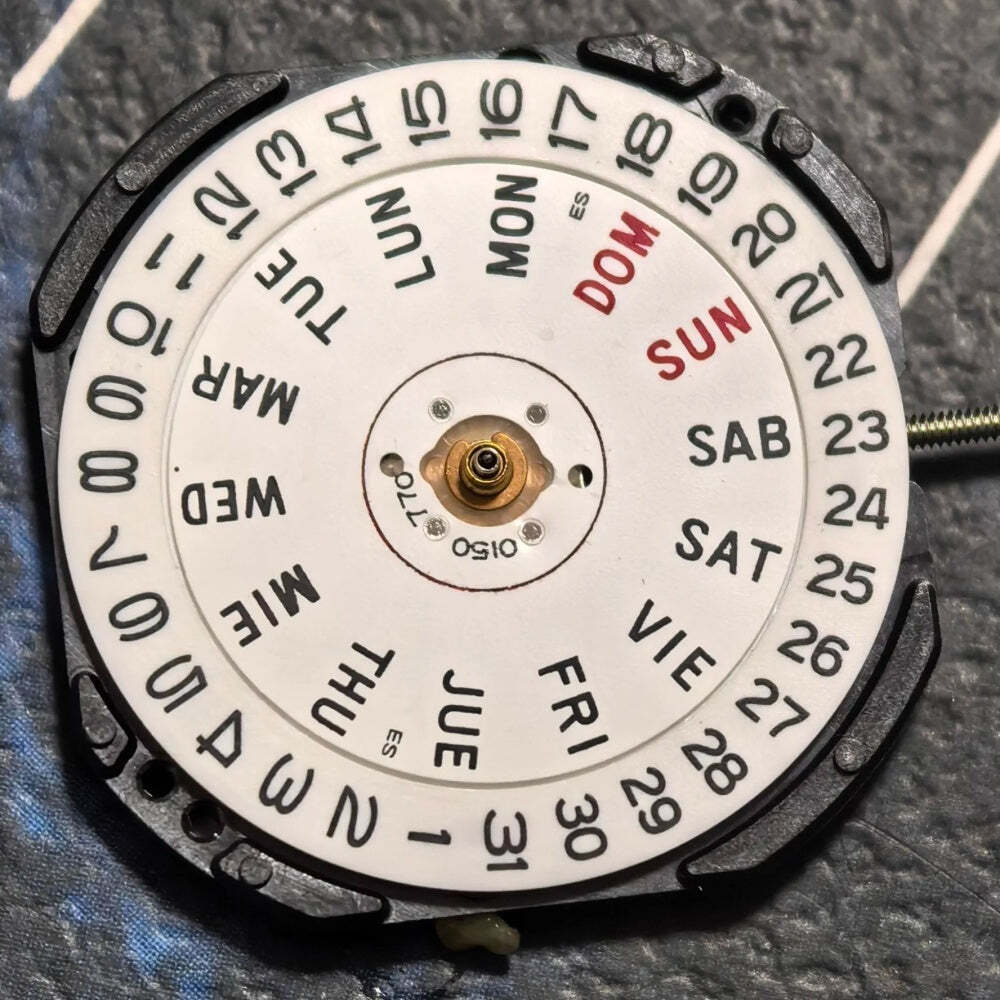 Japan Made Epson VX33 Quartz Movement 3 Hands English Disk Day