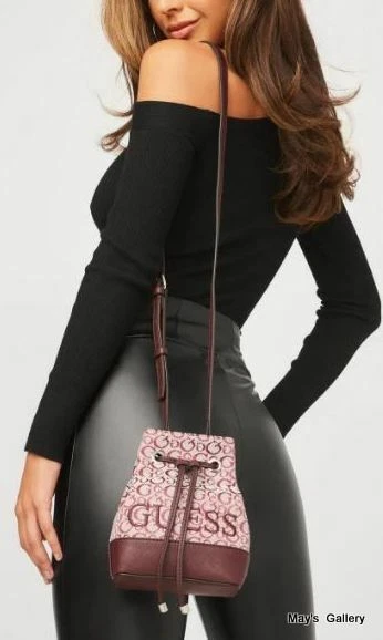 Bolsa de mão Guess tiracolo bolsa de mão de ombro carteira mochila balde pequeno - Imagem 2 de 4